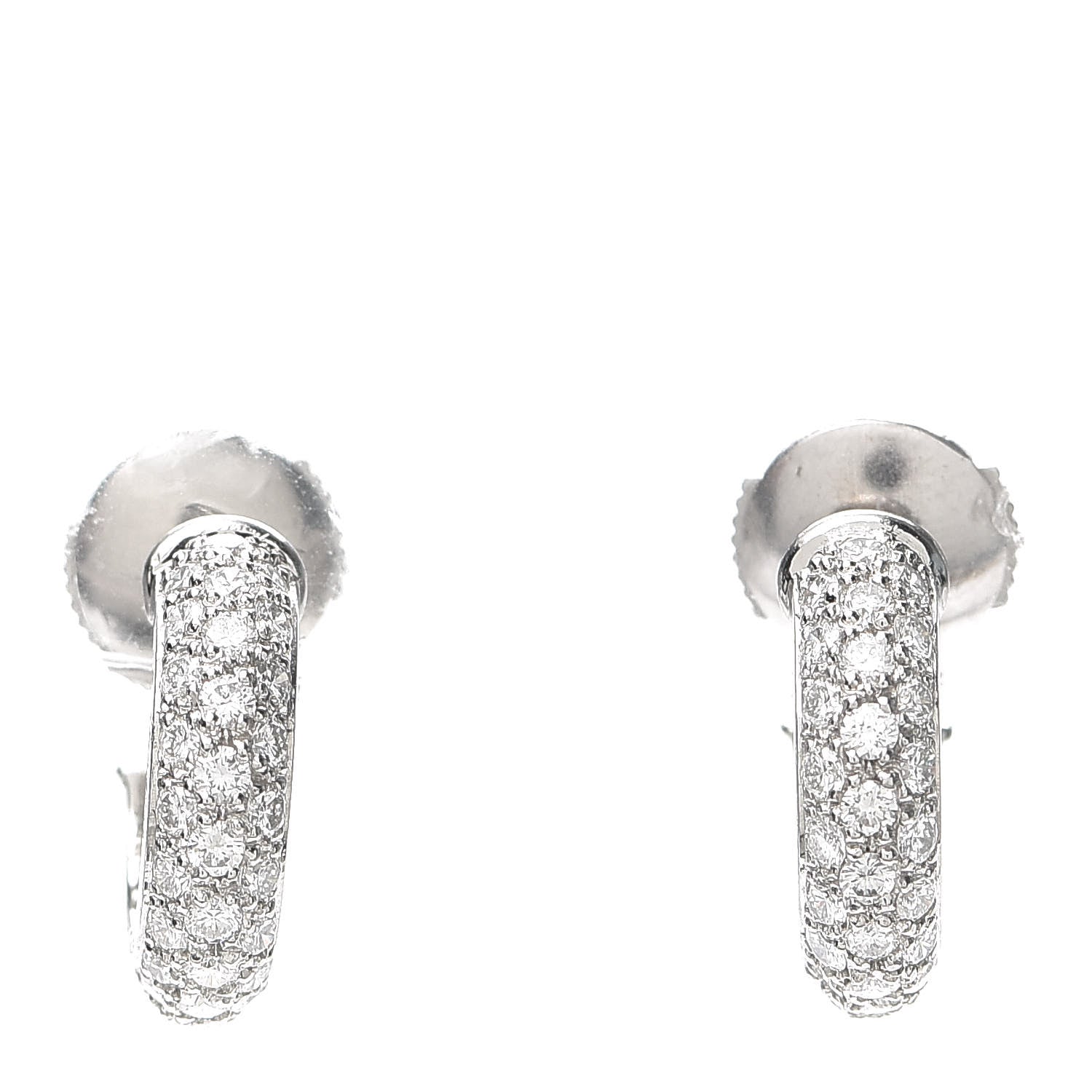 Cartier Platinum Diamond Etincelle De Cartier Hoop Earrings 1 of 5