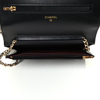 Chanel Lambskin Quilted Wallet On Chain WOC Black 4 of 5