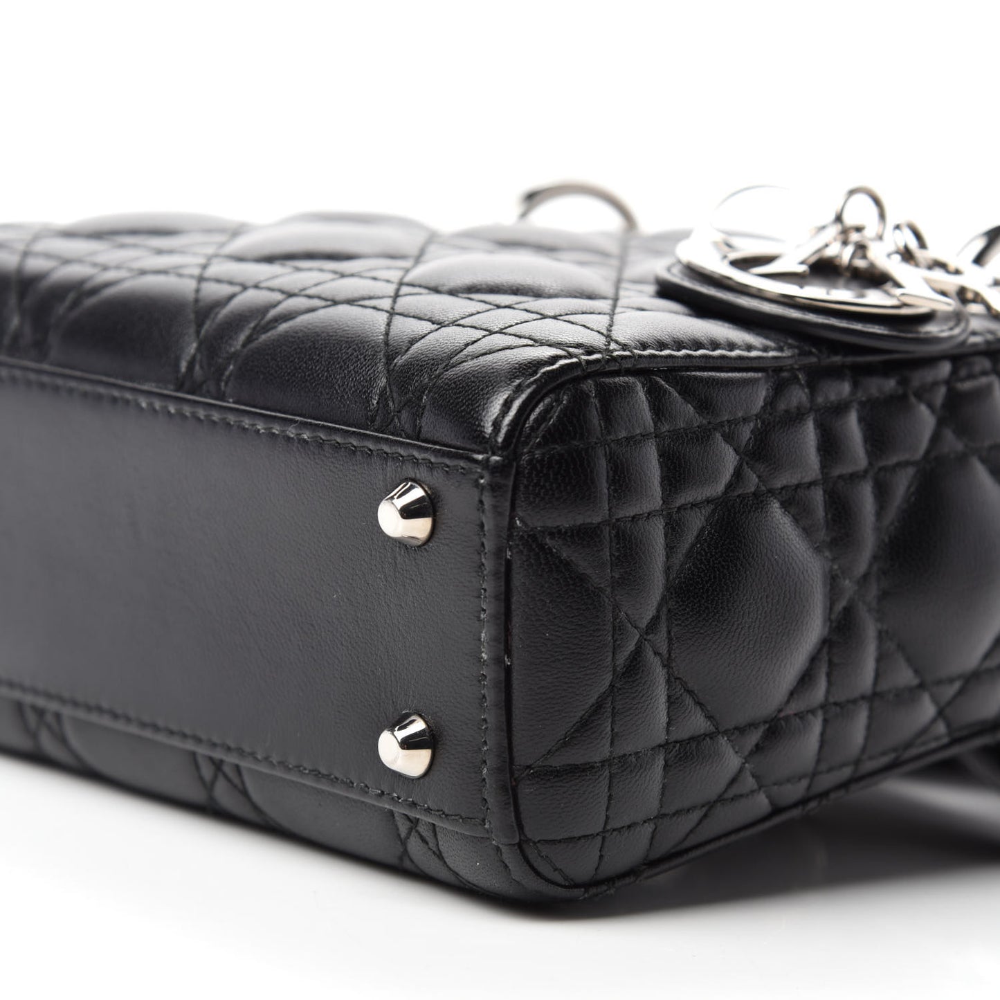 Lambskin Cannage Mini Lady Dior Black