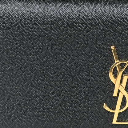 Saint Laurent Grain De Poudre Medium Classic Monogram Kate Satchel Black 9 of 12