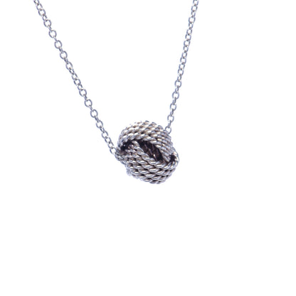 Tiffany Sterling Silver Twist Knot Pendant Necklace 4 of 6