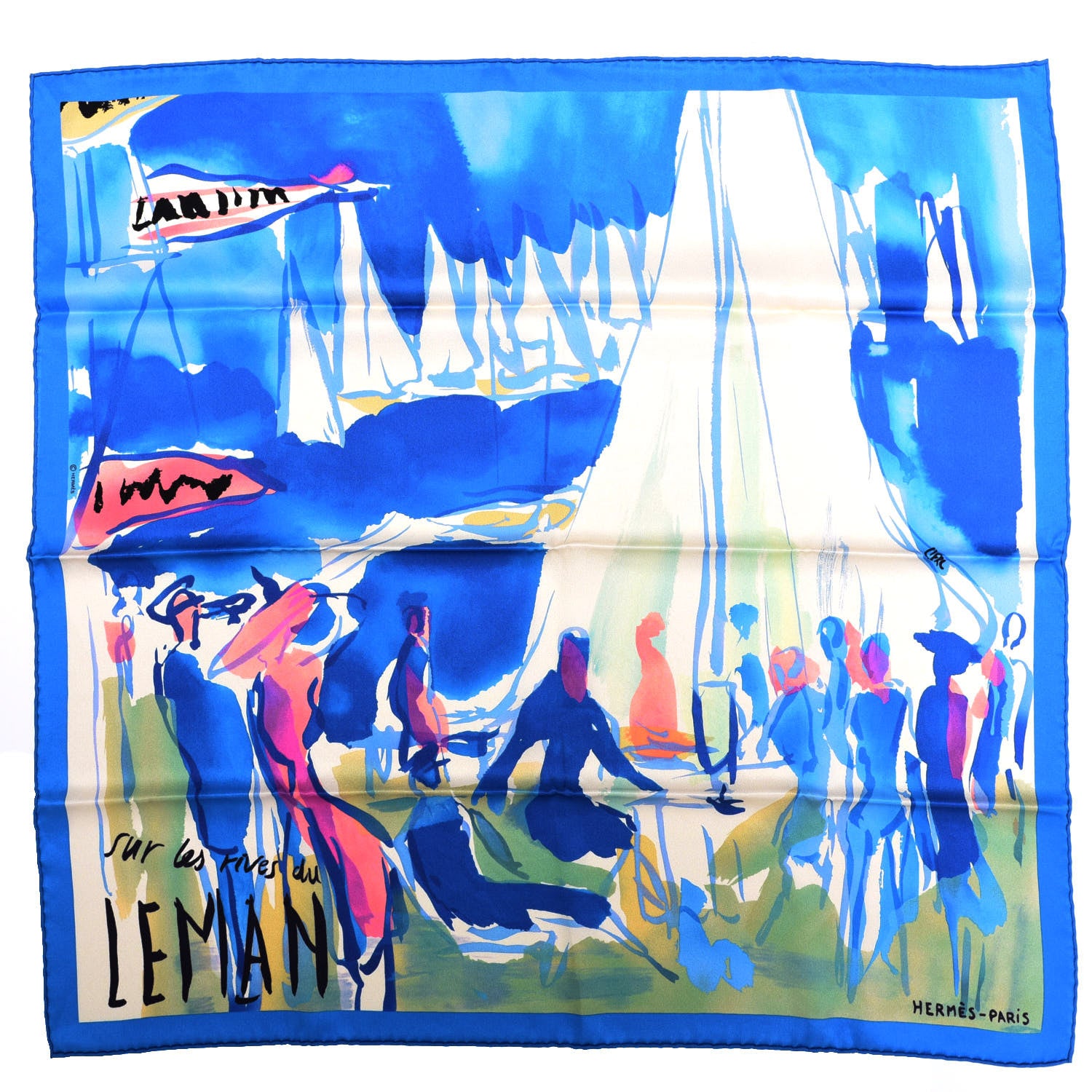 Hermes Silk Sur Les Rives Du Leman Scarf 70 1 of 6