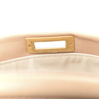Fendi Goatskin Large Peekaboo Iconic Satchel Beige Latte Black 9 of 12