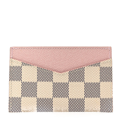 Louis Vuitton Damier Azur Daily Card Holder Rose Ballerine 1 of 7