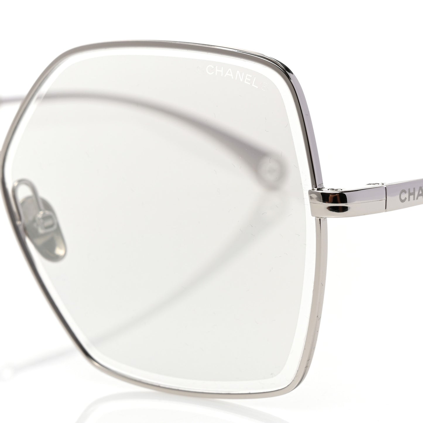 Butterfly Removable Pearl Chain Sunglasses 4262 Silver