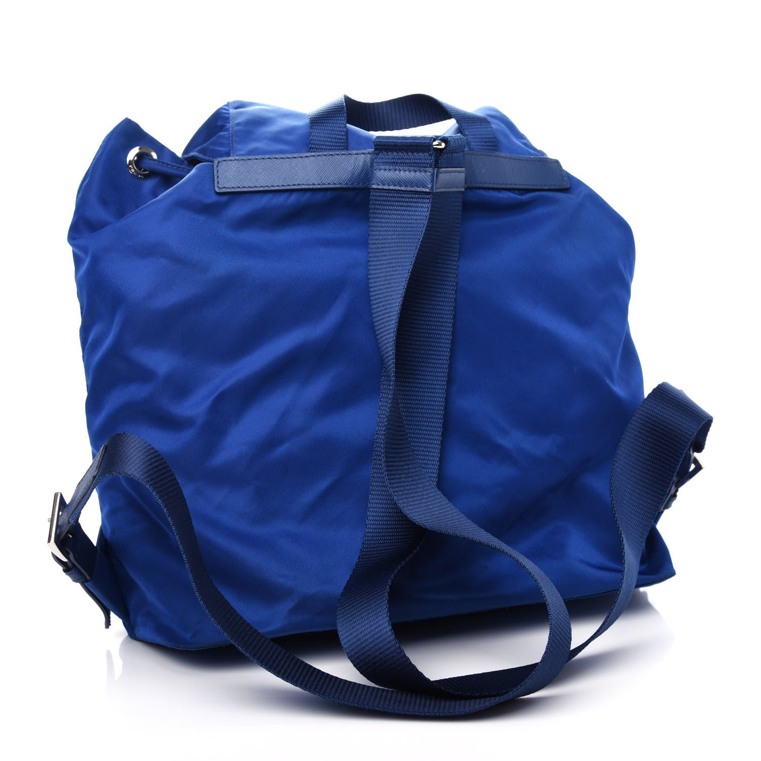 Prada Tessuto Nylon Saffiano Vela Backpack Bleuette 3 of 11