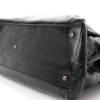 Fendi Patent Large Peekaboo Iconic Satchel Black 10 of 17