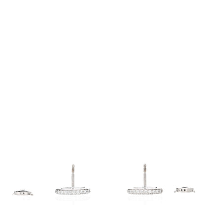 Hermes 18K White Gold Diamond New Farandole Earrings 3 of 5