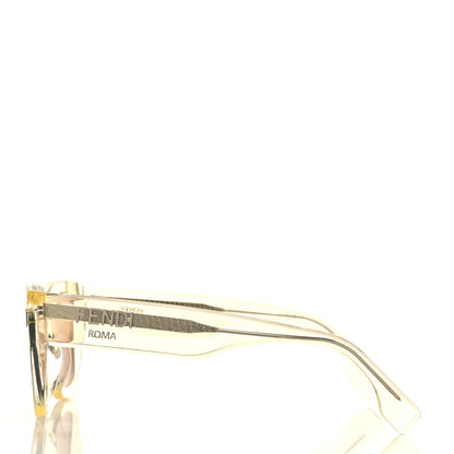 Fendi Acetate Fendi Square Sunglasses FE40100I Shiny Yellow 3 of 6
