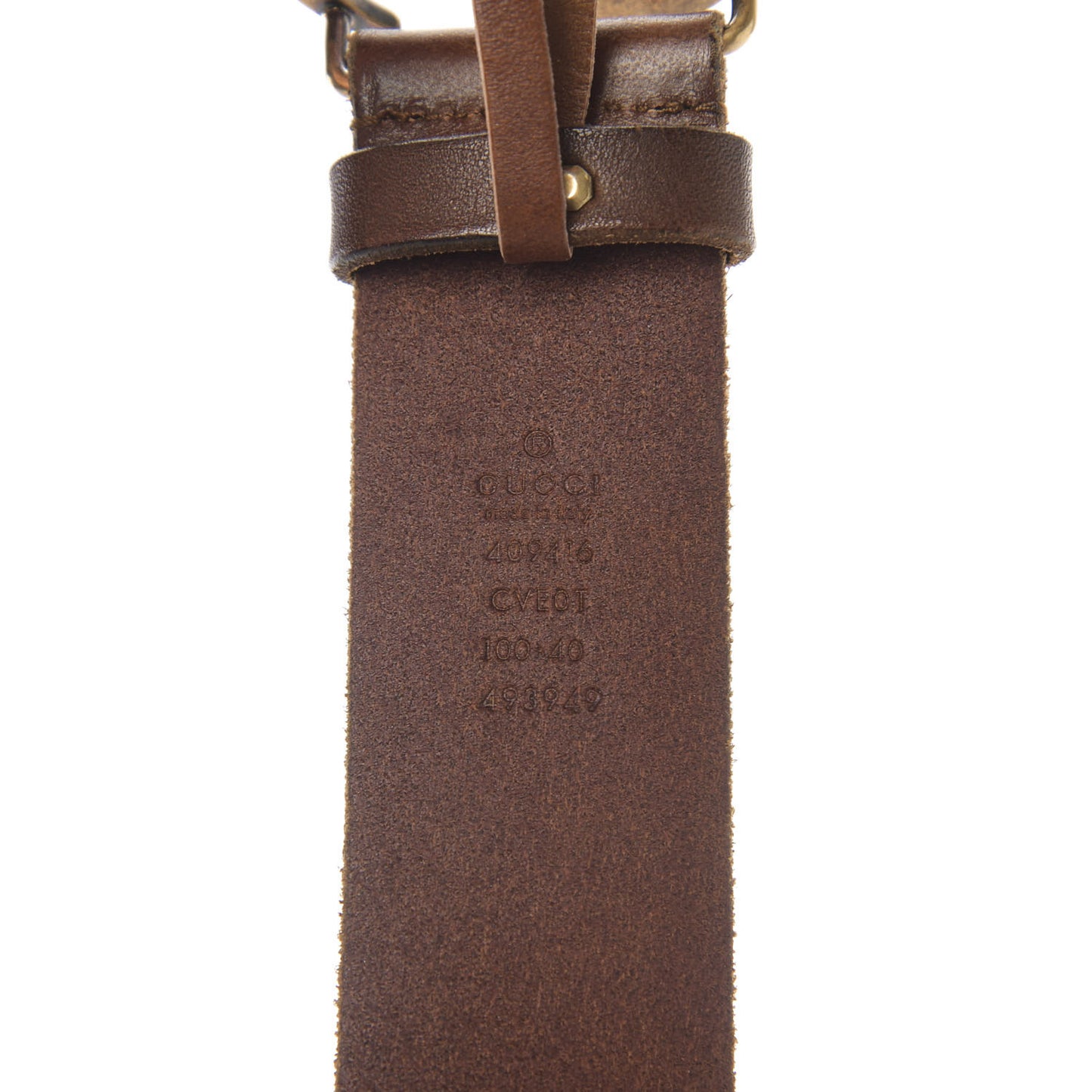 Faded Calfskin Double G 40mm Belt 100 40 Cuir