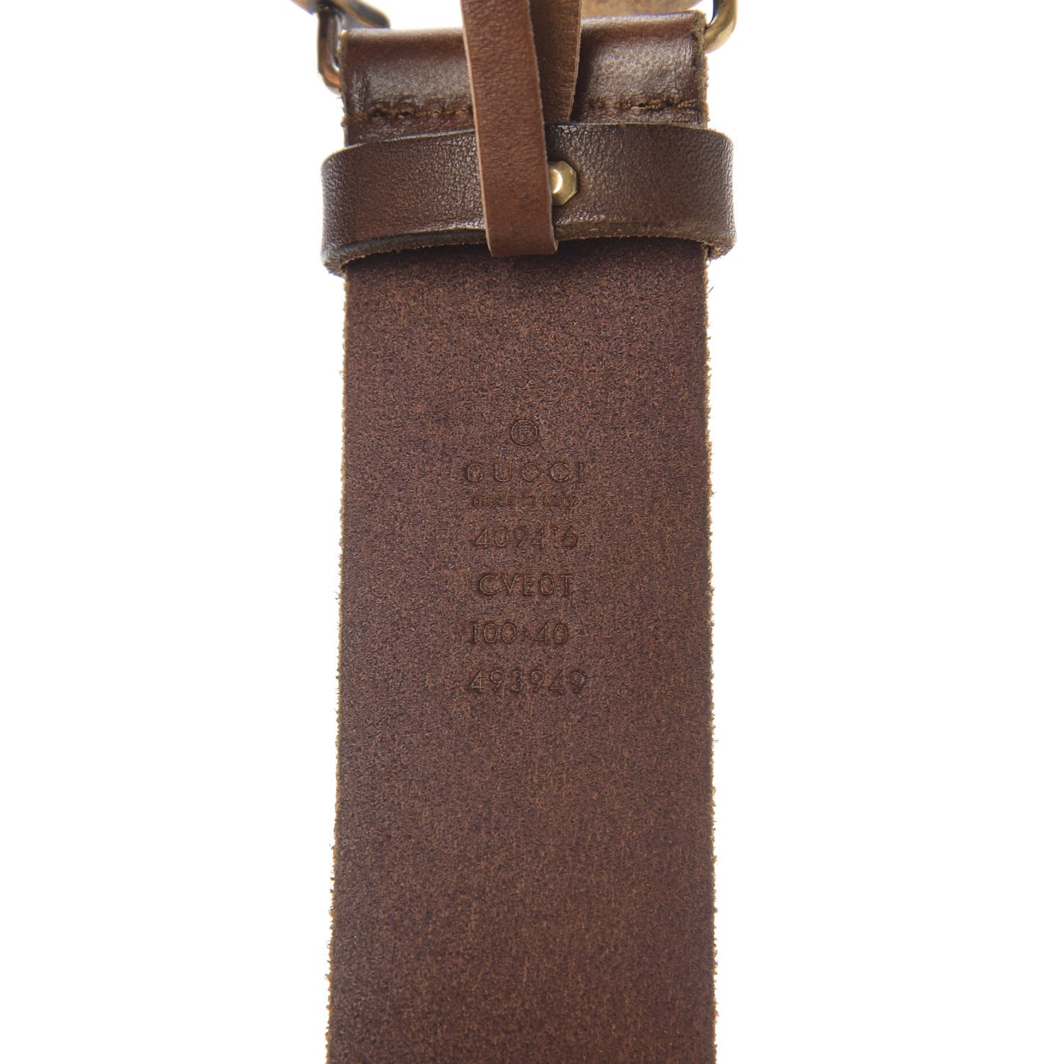 Gucci Faded Calfskin Double G 40mm Belt 100 40 Cuir 3 of 5
