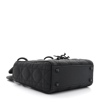 Christian Dior Ultra Matte Calfskin Cannage Mini Lady Dior Black 4 of 12