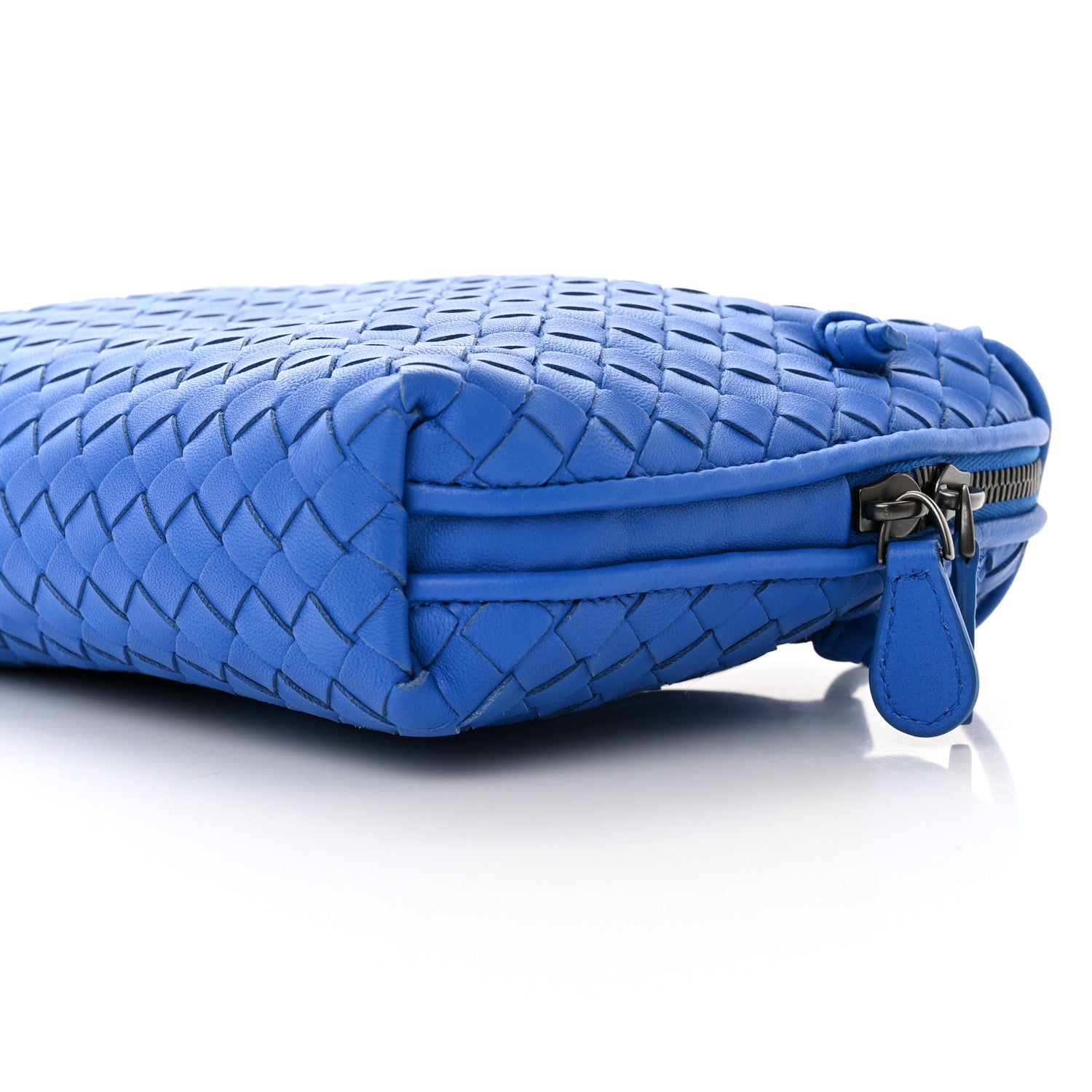 Bottega Veneta Nappa Intrecciato Nodini Crossbody Messenger Signal Blue 10 of 11