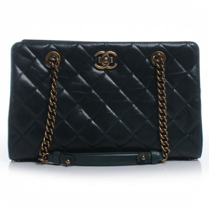 Chanel Calfskin Perfect Edge Tote Dark Green 1 of 10