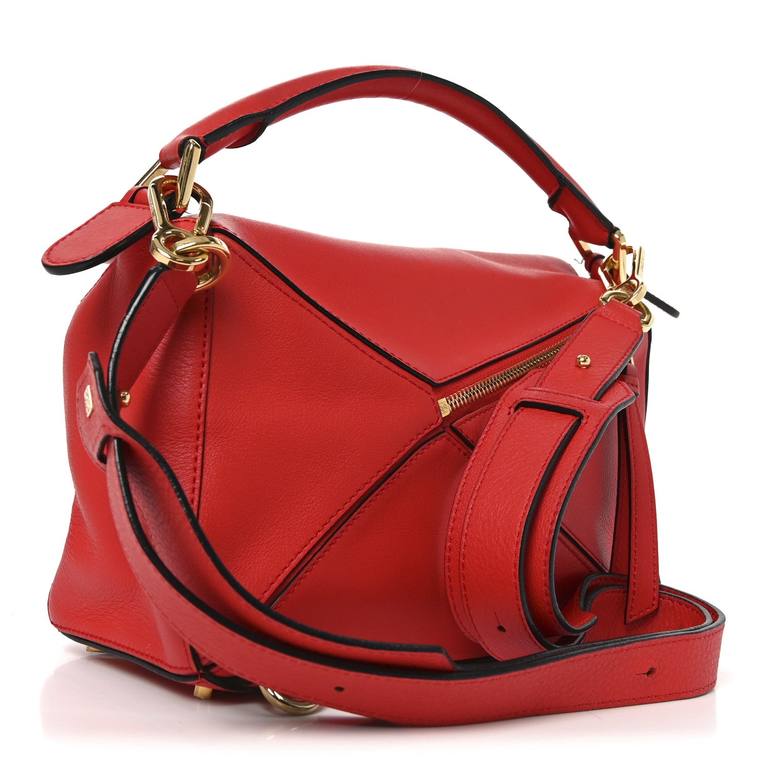 Loewe Calfskin Small Puzzle Bag Scarlet 3 of 10