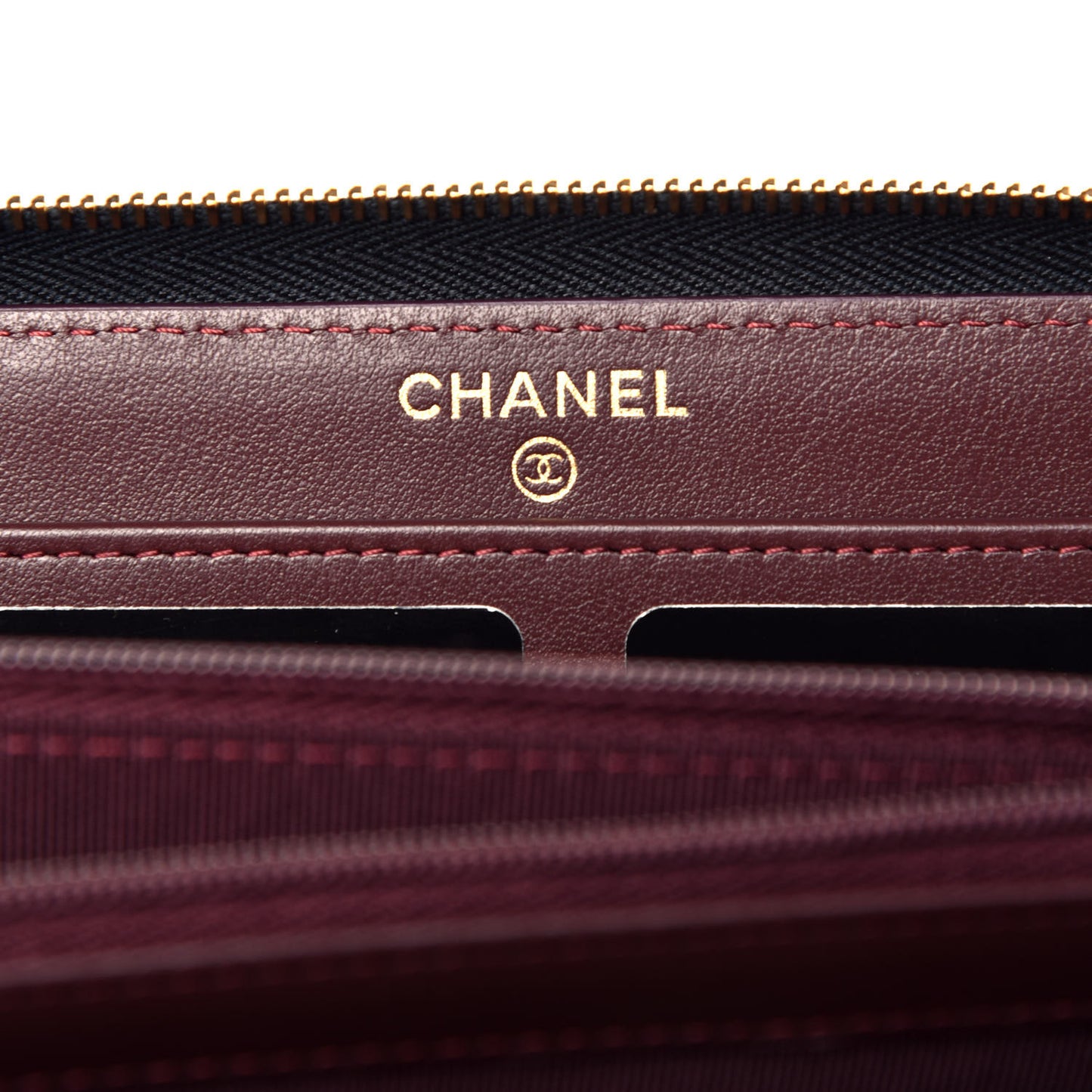 Caviar Quilted Large Gusset Zip Around Wallet Black