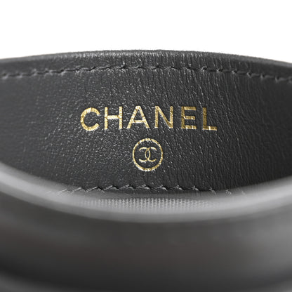 Chanel Lambskin Quilted Chanel 19 Card Holder Grey 6 of 16