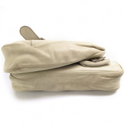 Christian Dior Leather Large Gaucho Ivory 4 of 12