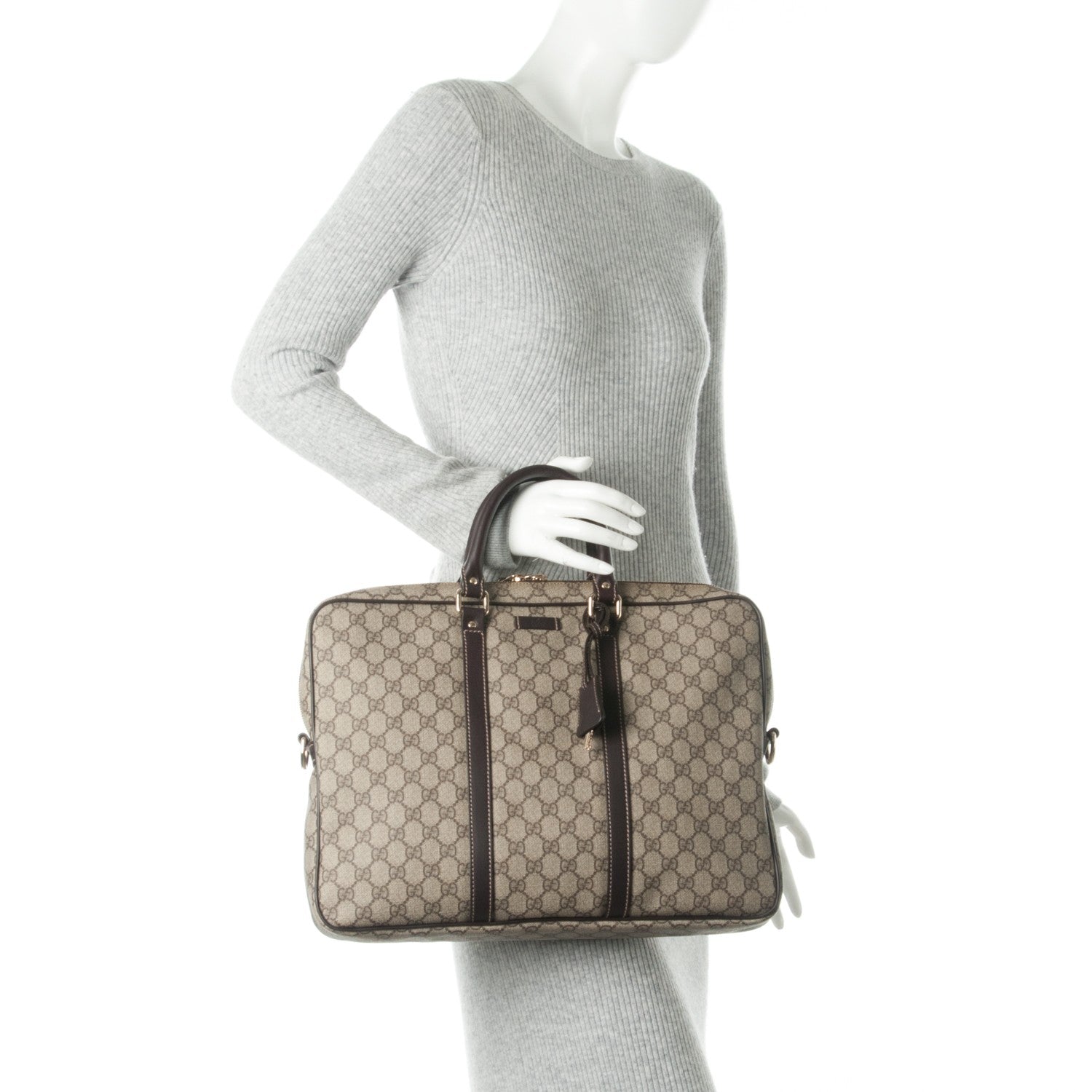Gucci GG Plus Monogram Briefcase Dark Brown 2 of 7