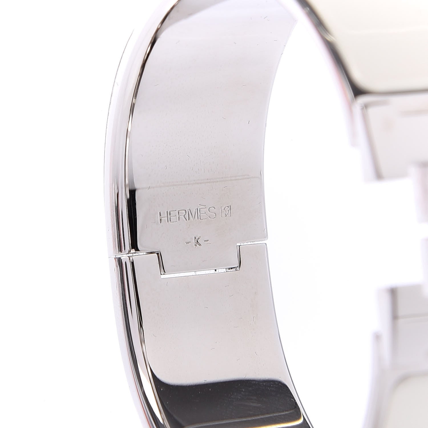 Hermes Enamel Wide Clic Clac H Bracelet PM White 4 of 5