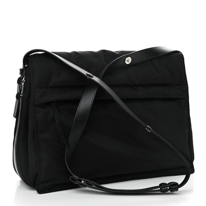 Prada Re-Nylon Vitello Padded Large Flap Shoulder Bag Black 3 of 11