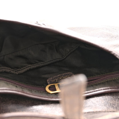 Christian Dior Distressed Calfskin Saddle Bag Brown 5 of 12