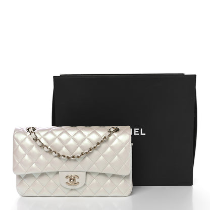 Chanel Iridescent Calfskin Quilted Medium Double Flap White 11 of 11