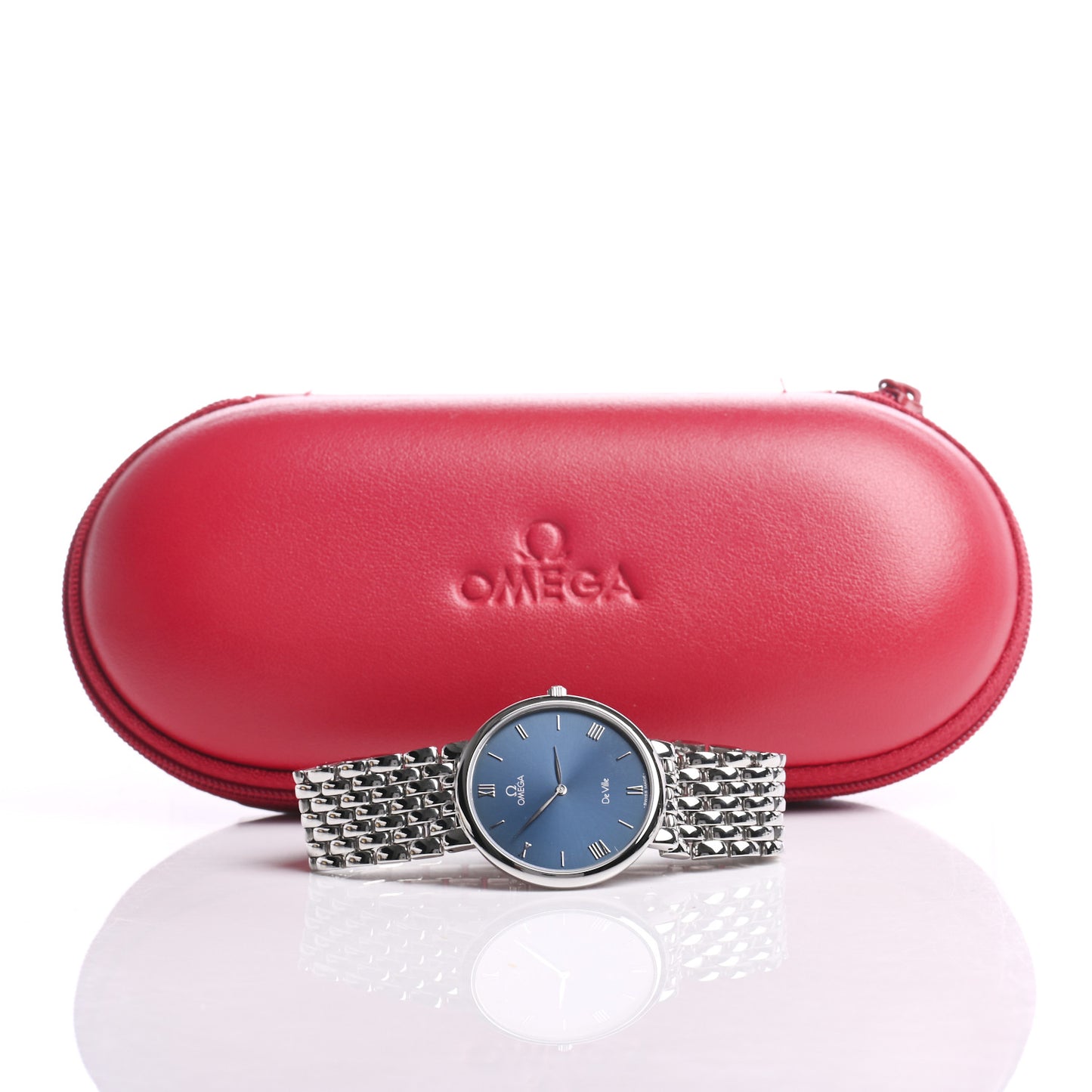 Stainless Steel 31mm De Ville Quartz Watch Blue 395.2378