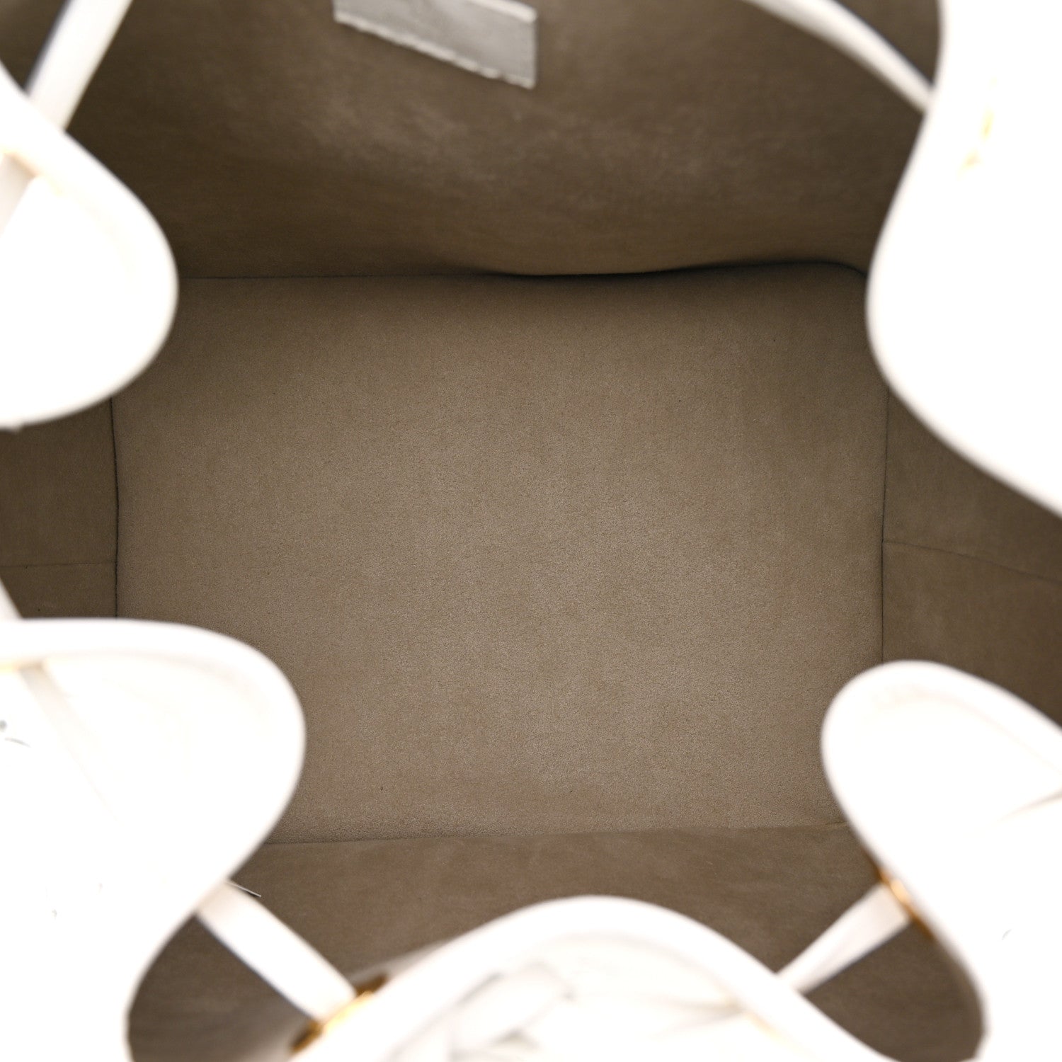 Louis Vuitton Calfskin Monogram Cutout Petit Noe White 5 of 10