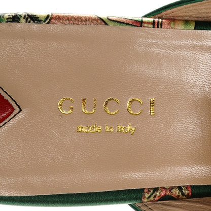 Gucci Satin Sea Lace Malaga Kid Womens Princetown Slippers 41 Gucci Bright Green Black 7 of 8