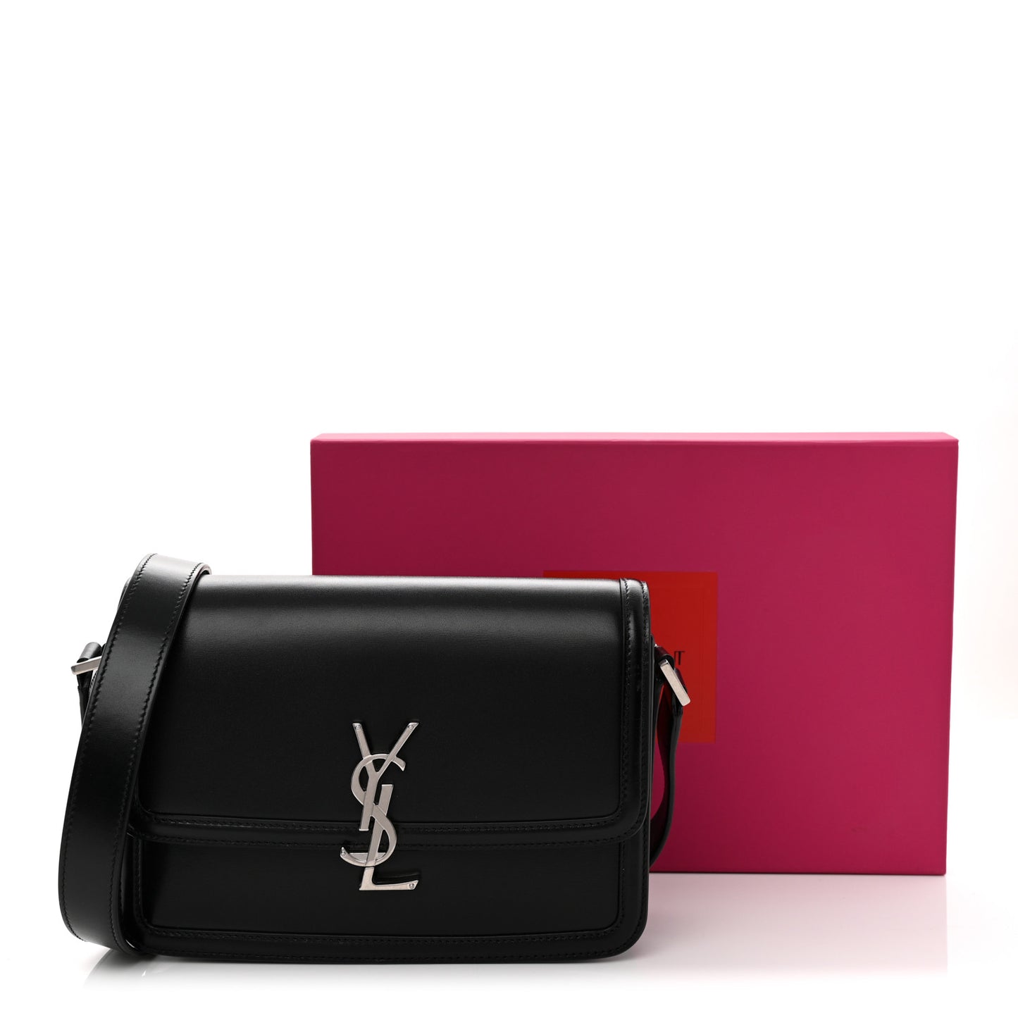 Box Calfskin Monogram Medium Solferino Satchel Black