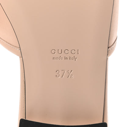 Gucci Nappa Horsebit Flat Slide Sandals 37.5 Skin Rose 7 of 9