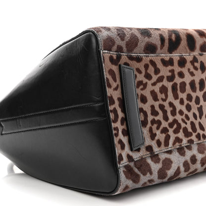 Givenchy Pony Hair Smooth Calfskin Leopard Print Antigona Black 9 of 13