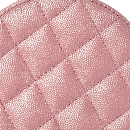 Chanel Iridescent Caviar Quilted Round Clutch With Chain Pink 8 of 9