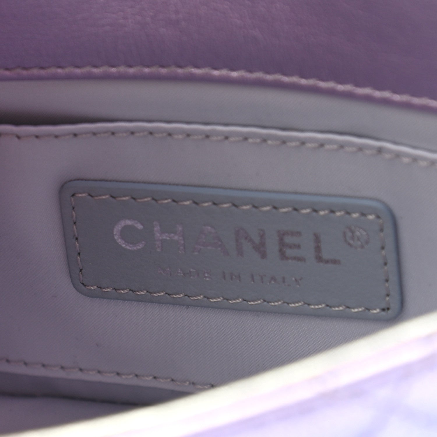 Chanel Gradient Metallic Calfskin Quilted Clutch Silver Blue Yellow Purple 6 of 7