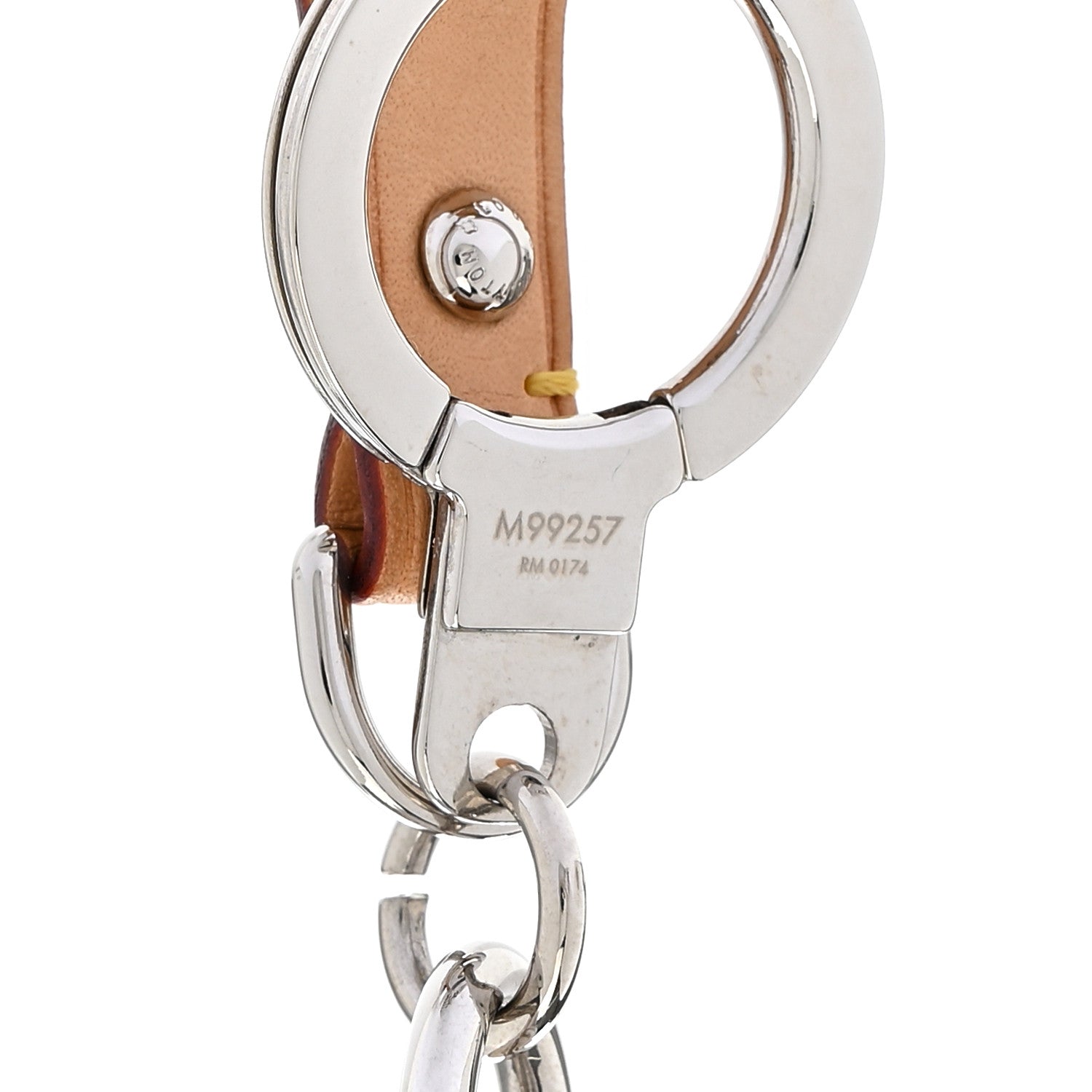Louis Vuitton Metal Luggage Tag Key Holder Silver 4 of 4