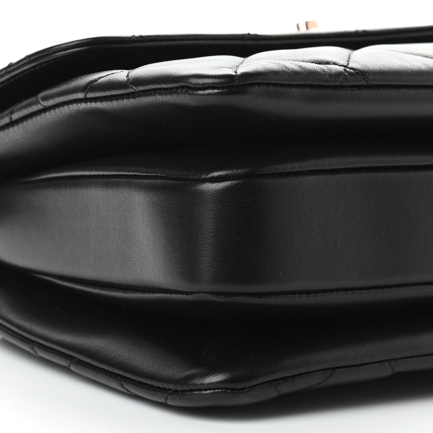 Lambskin Quilted Small Trendy CC Dual Handle Flap Bag Black