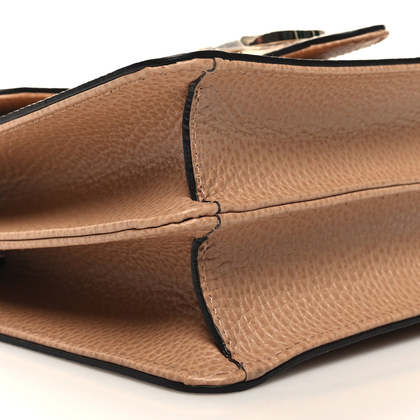 Dollar Calfskin Small Interlocking G Shoulder Bag Camelia