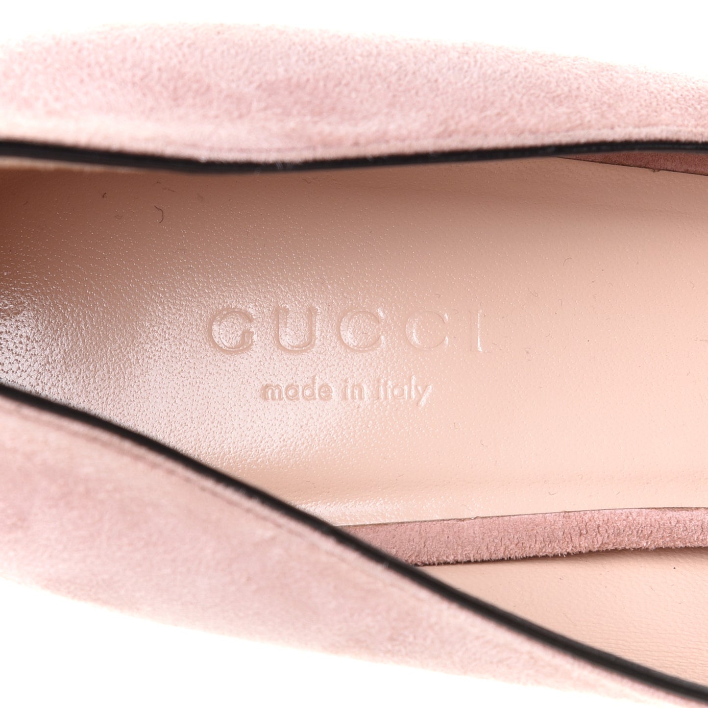 Kid Scamosciato GG Marmont Fringe 50mm Loafer Pumps 39 Crystal Pink