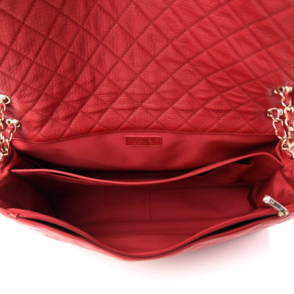 Chanel Calfskin Quilted XXL Travel Flap Bag Red 6 of 11