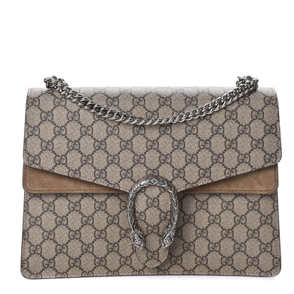 Gucci GG Supreme Monogram Medium Dionysus Shoulder Bag Taupe 1 of 11