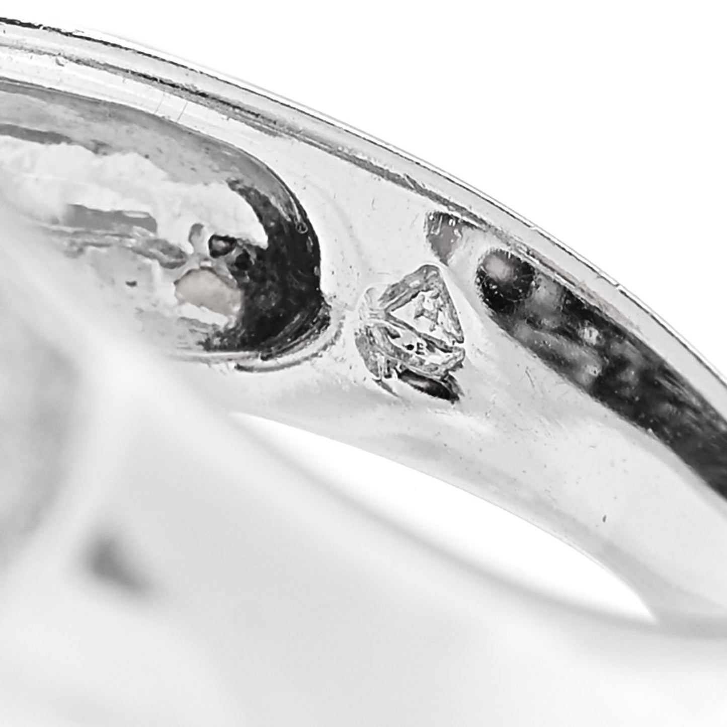 14K White Gold Diamond Gold Black Cultured Pearl .45ctw Bypass Ring 56 7.5