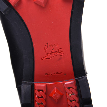 Christian Louboutin Calfskin Mens Melon Spikes Flat Chelsea Boots 43.5 Black 10 of 13