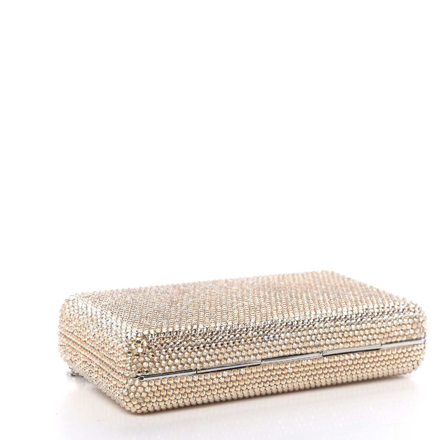 Swarovski Crystal Minaudiere Clutch Silver Gold