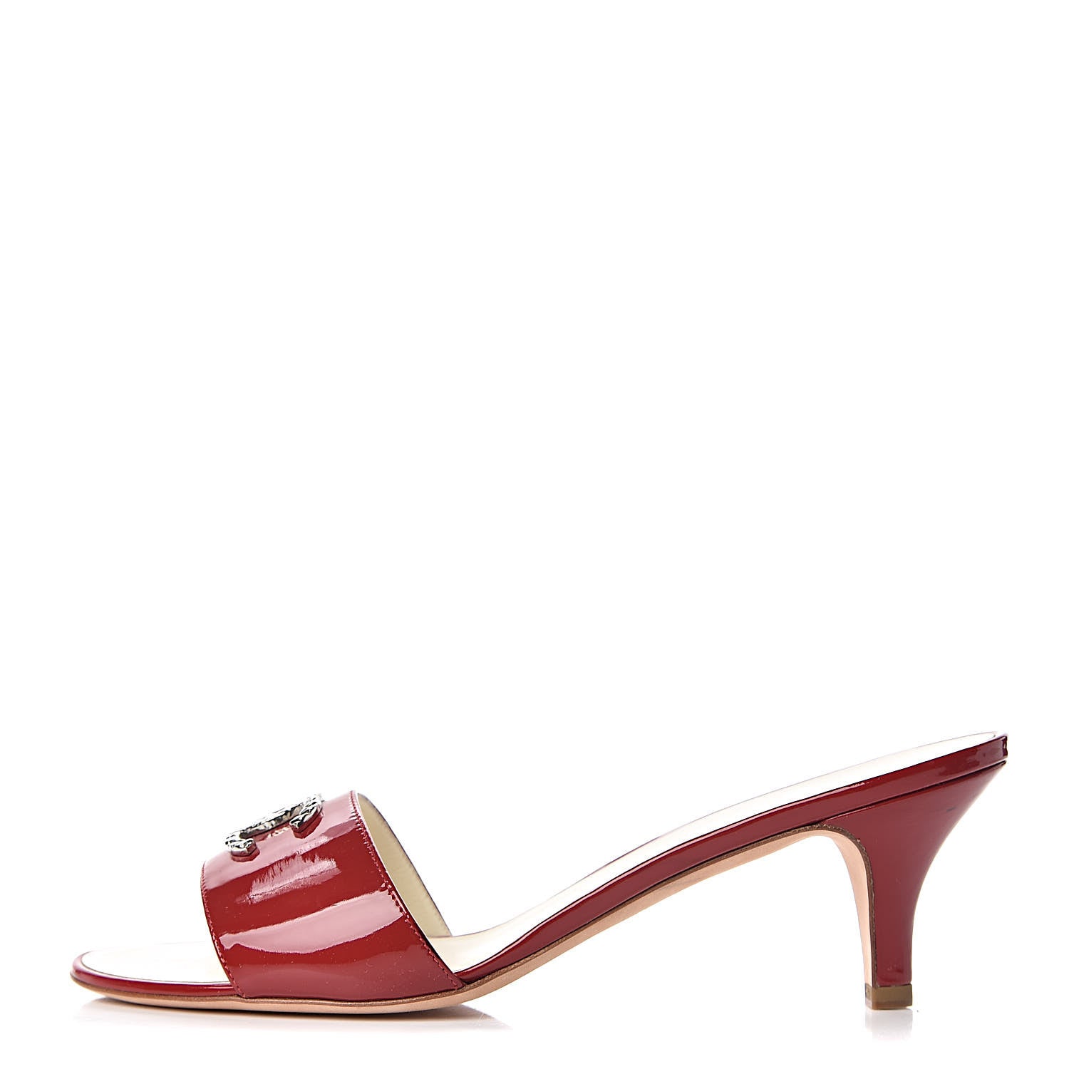 Chanel Patent CC Mules 41 Red 1 of 14