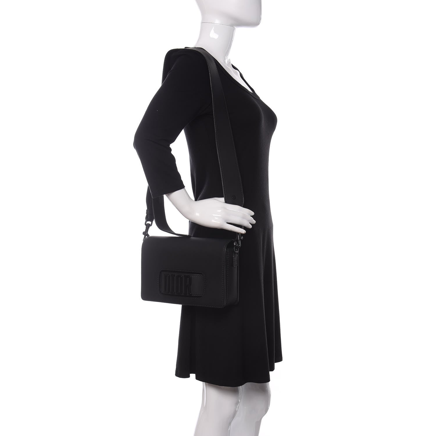Christian Dior Ultra Matte Calfskin Dio(r)evolution Flap Bag Black 2 of 10