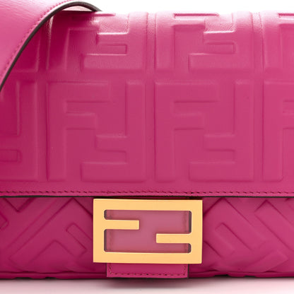 Fendi Nappa FF 1974 Embossed Baguette Ciclamino Pilar 8 of 10