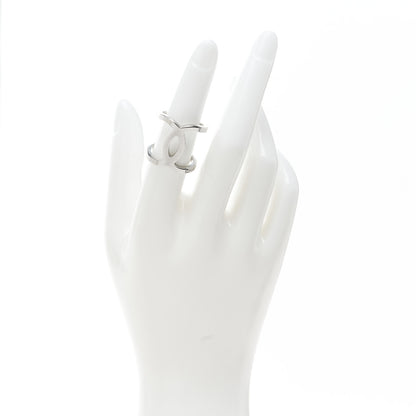 Chanel Metal CC Ring 53 6.5 Silver 2 of 5