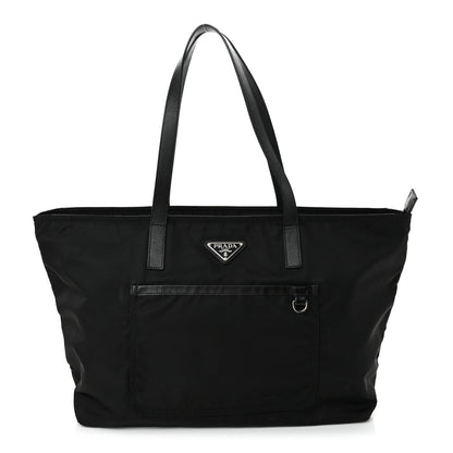 Prada Tessuto Nylon Saffiano Vela Tote Black 1 of 10