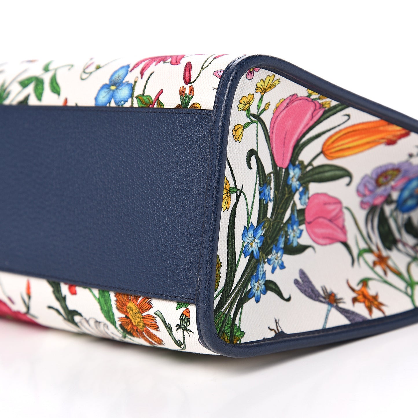 Canvas Large Flora Tote Navy Multicolor